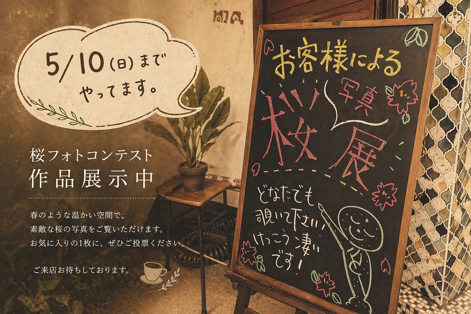 「桜写真展」やってます。